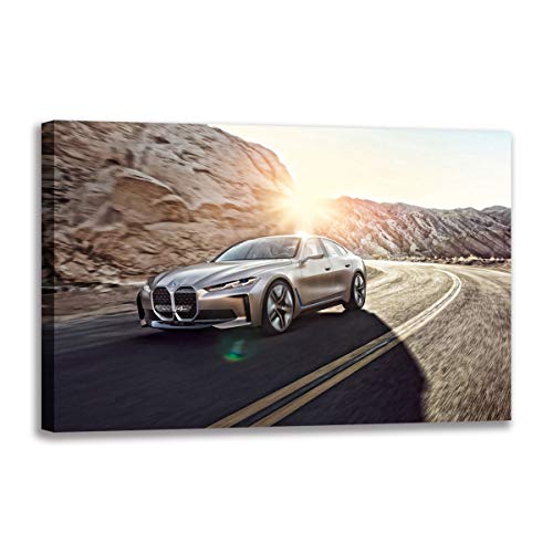 Toile voiture Silver Concept Berline d'exception | Impression murale grand format 80x120