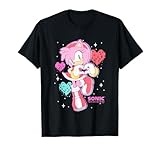 Sonic The Hedgehog Valentine's Day Cute Amy Rose Retro Logo T-Shirt