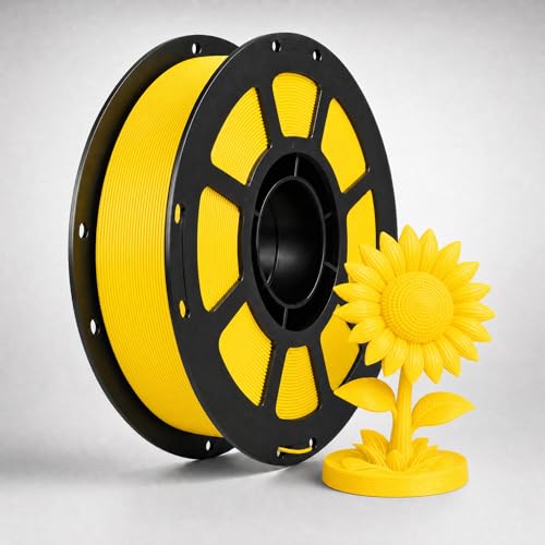Hotfine PLA+ Filament 1kg(2.2lbs)/Spool 1.75mm 0.02 (Yellow)