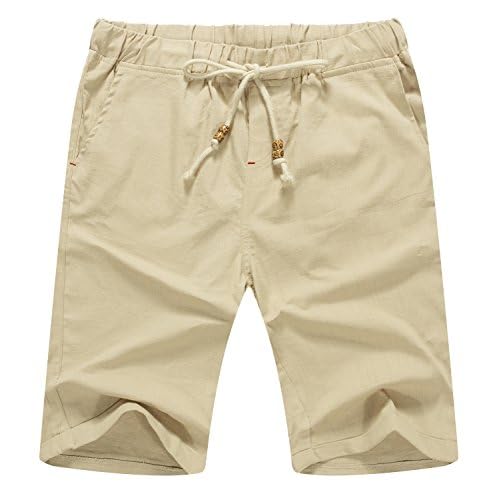 Sailwind Men’s Linen Shorts Casual Drawstring Summer Beach Shorts