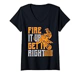 Photo Gallery donna fire it up get it high atv rider quad bike offroad maglietta con collo a v Photo Gallery donna fire it up get it high atv rider quad bike offroad maglietta con collo a v