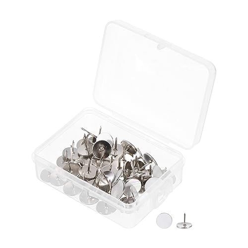 PATIKIL Reflective Tack, 100 Pcs Trail Marking Tacks Metal Hiking Markers Glow Tacks for Hiking, Hunting, Camping, Grey