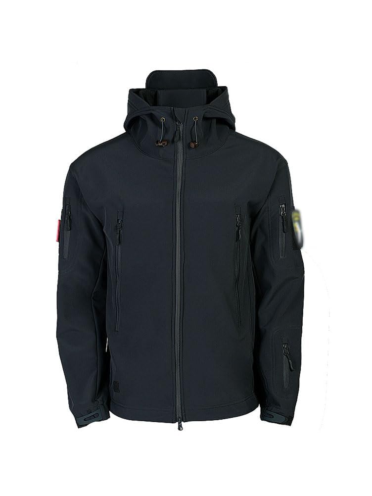 Homme 2 Pièces Tactique de Costume Vêtements Chaud Veste Impermeable Manteau Hiver Uniforme Militaire Tenue Blouson de Combat et Cargo Pantalon pour Camping