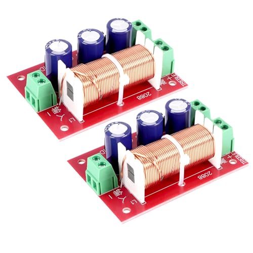 Smallterm YLY-2088 Diviseur de fréquence audio 400 W réglable 2 voies Filtre multivoies Plage complète des basses aigues Diviseur de fréquence