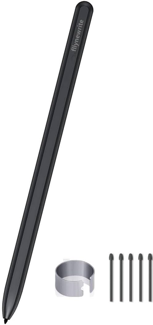 fllynewrite EMR Digital Stylus Pen for Remarkable 1/2 (4,096 Pressure Levels,5B Pencil Feel) for Kindle-Scribe Tablet,Writing,Drawing,EMR Devices with Tips/Nibs (Black)