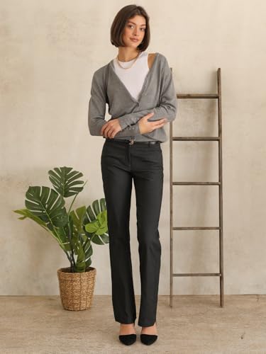 Design by Olivia Women's Ultra Stretch Bootcut Dress Pants Business Casual Office Trousers 5