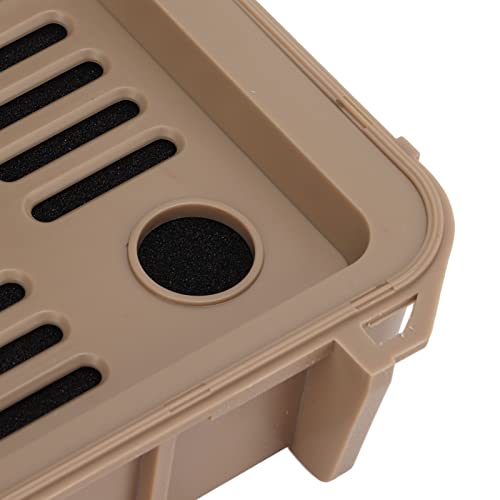 Okjhfd Waterproof Hard Carry Tool Case Safety Instrument Tool Box Plastic Shockproof Box With Shock Absorption Liner Storage Toolbox For Outdoor Camping,Hiking,Fishing(Mud Color) #TOP2