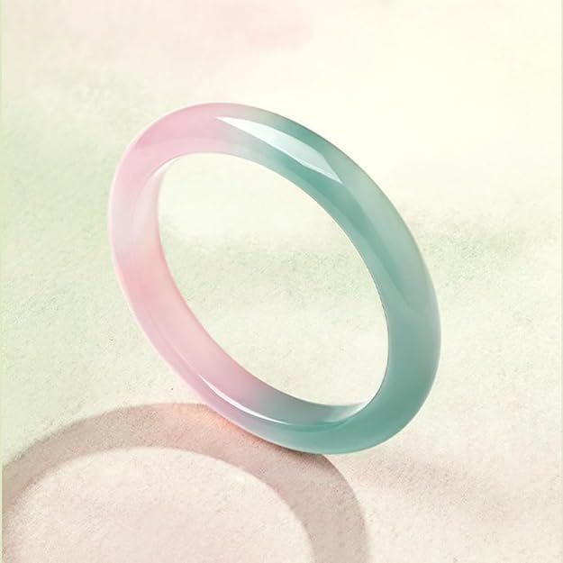 URED Jade Bangle Bracelet for Women, Good Luck Bangle, Wealth Feng Shui Bangle, Elegant Round Bracelet - Image 3