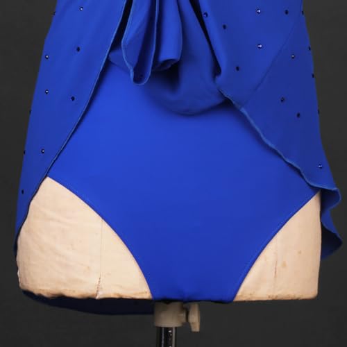 VVieer Vestido de patinação artística, competição de patinação artística com strass brilhante para c