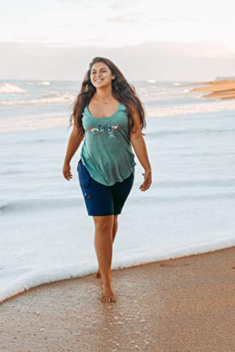 Maui Mermaids Womens Plus Size Bathing Suit Swim Shorts Board Shorts (1X Navy) #TOP5