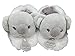 Doudou et Compagnie Gray White Koala Bear Baby Booties, Slippers with Rattles and Gray Bottom