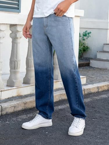 Image of URBAN POCKETS Jeans for Men | Relaxed Fit | Baggy Wide Leg | Streetwear Denim | Everyday Comfort (U-22)