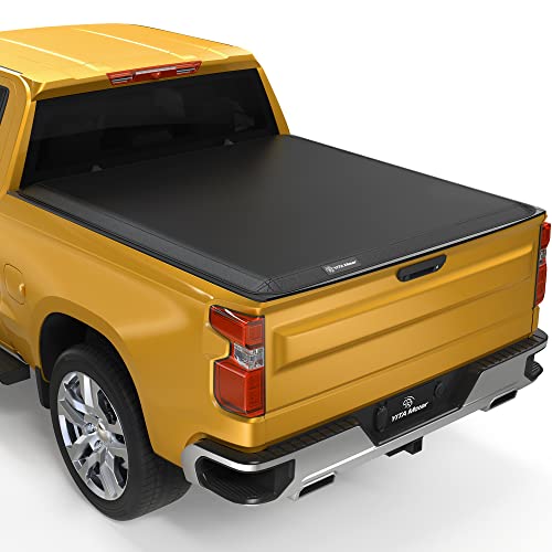 YITAMOTOR Soft Tri fold Truck Bed Tonneau Cover Compatible with 2019-2023 Chevy Silverado/ GMC Sierra 1500 New Body Style, Fleetside 5.8 ft Bed