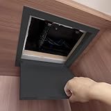 Bündig montierte Abdeckung für Zugangsklappe, Revisionstür for Decken- oder Wandzugangsplatten, magnetische Dachboden-Zugangsluke(Black,19x20in(48x50cm))