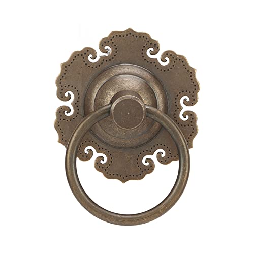 LOCADENCE Door Knocker, Decorative Vintage Brass Gate Knocker Handle Pull, Door Pull Rings for Window, Drawer, Cabinet, Home Furniture