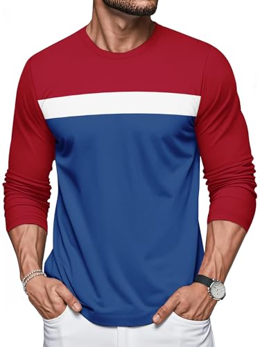 10 Pack Men's Shirts Long Sleeve Tee Crew Neck Style Casual Loose Fit Tops - Image 5