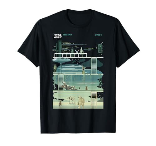 T-shirt Star Wars style jeu vidéo 8-bit pour soirée gaming