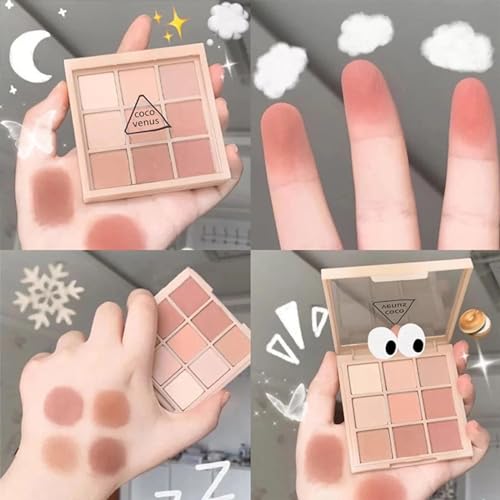 Full Matte Eye Shadows Palette For Women, Long Lasting White Pink Eye Shadow Make-Up Palettes Waterproof Highly Pigmented Blendable Warm Nude Eye Shadow Palette - Image 7
