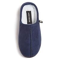 Lucky Brand Kids Memory Foam Microsuede Slippers Non Slip Indoor Outdoor Clogs for Kids Bedroom, navy, 5 UK