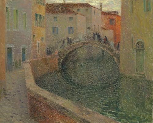 Cuadro de arte para pared de Henri Le Sidaner, pintura decorativa de Venecia para salón, 60x90cm