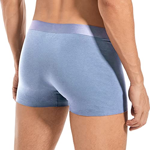 Men's Modal Boxer Briefs Seamless Underwear Microfiber Comfortable Soft 4-Pack With Gift Box4