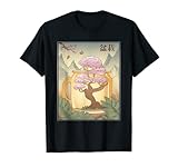 Gráfico Bonsai planta interior viva en maceta cultivo regalo Camisa con diseño de botella retro de Japón con diseño de bosque de montañas. Great Bonsai Cherry Tree - Camiseta de manga corta para interiores y exteriores, diseño de árbol de cerezo