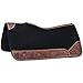 Tough 1 31-99930 Black Felt Saddle pad w/Tooled Medium Oil wear Leathers Black 31X32