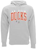 Blue 84 Anaheim Ducks NHL Officially Licensed Hoodied Sweatshirt Heavyweight Twill, Small Ash