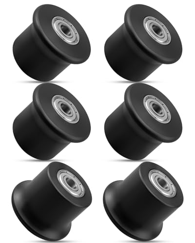 6 Pcs Rolling Seat Trolley Wheels Compatible with Bowflex Gym Models Blaze Classic Elite Motivator2 Pr1000 Sport Conquest Ultimate2 Schwinn Comp Revolution, Replacement Sliding Seat Bracket Roller