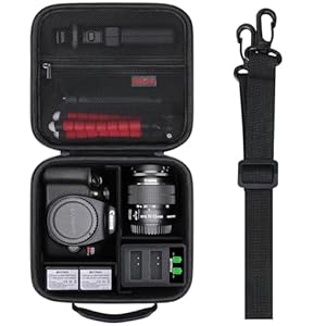 Elonbo Carrying Case for Canon EOS Rebel T7/ T6 DSLR Camera and Canon EOS R50/ R100/ R5/ R5 Mark II/ R6 Mark II/ R8/ 90D/ 2000D/ 4000D Mirrorless Camera, Lens Tripod, Hard Protective Travel Bag, Black