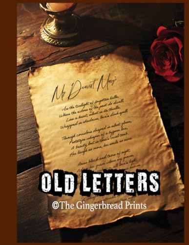Old Letters and Images Vintage French Calligraphic, tear out pages