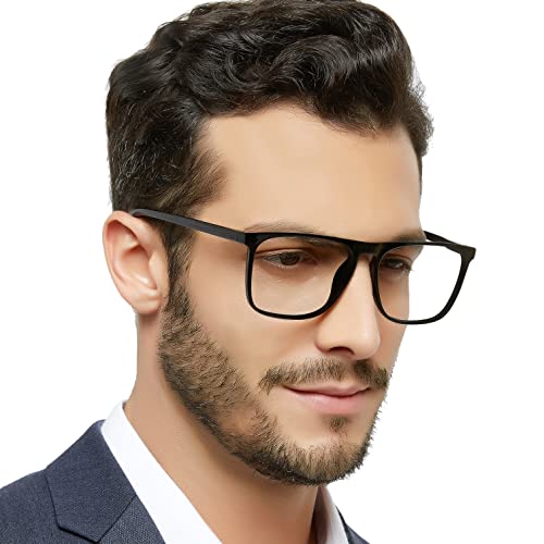 OCCI CHIARI Men's Black Reading Glasses 1.25 Large Readers Glasses for Men Lightweight Glasses Sturdy Hinge (Black, +1.25) - Image 3