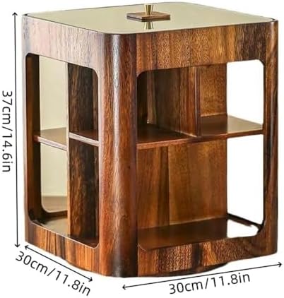 Cup Storage Holder,360° Rotating Tea Cup Organizer - Multi-Layer Desktop Storage Rack for Efficient Home & Office Display, Space-Saving Tea Set Holder, Stylish Cabinet So,Brown-