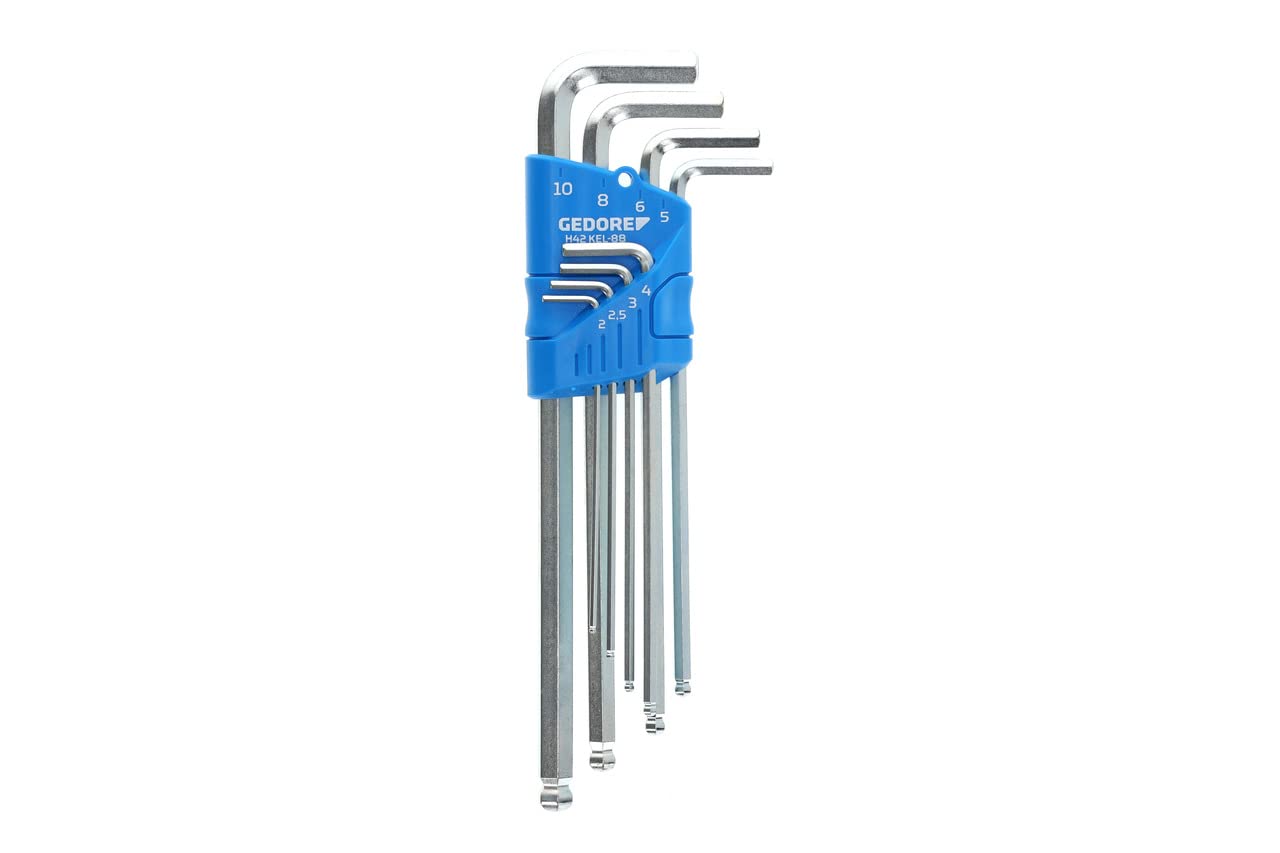 GEDORE H 42 KEL-88 Hexagon Allen Key Set in Holder 8 pcs 2-10 mm
