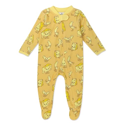 Image of HonestBaby Baby Sleep and Play Footed Pajamas One-piece Sleeper Jumpsuit Zip-front Pjs Organic Cotton for Baby Girls, Unisex