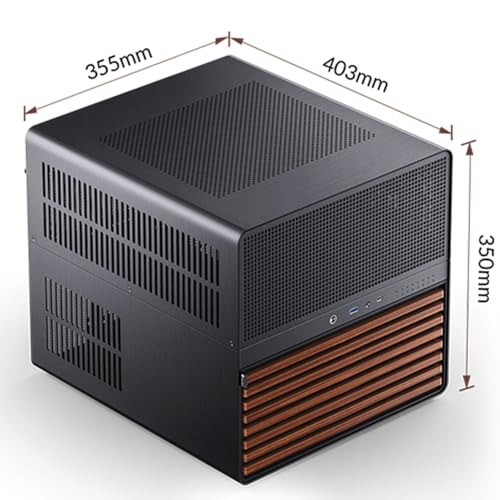 Image of JONSBO N5 NAS Pc Case, E-ATX,12HDD+4SSD Drive Bay GPU HP Host, Supports Max. 4 GPU,E-A.TX(330mm) MB /ATX PSU Supports, with 3 Fans Built-in, 8 Slots PCI, Solid Wood Veneer Computer Case,Home Server