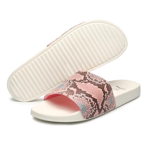Image of YOHO Tropica Printed Comfortable Women Slides | Stylish Rainy Footwear & Waterproof Monsoon Sandals | Soft Inner Lining On Strap