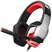 Produktbild ONIKUMA PS4 Headset, Gaming Headset für Xbox One, PS4, Nintendo Switch, PC, Mac, Laptop, Over Ear Gaming Kopfhörer mit Geräuschunterdrückungs Mikrofon, LED-Licht, Bass, Weiche Ohrenschützer, Rot