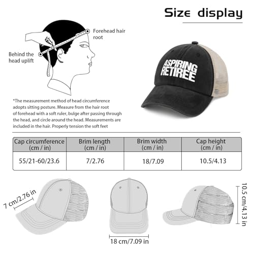 Aspiring Retiree Hat Funny Trucker Hats for Men miniatura 4