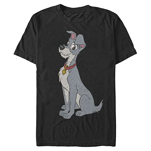 T-Shirt Disney Clochard Vintage Noir 4XL résout le manque de longueur homme Tall