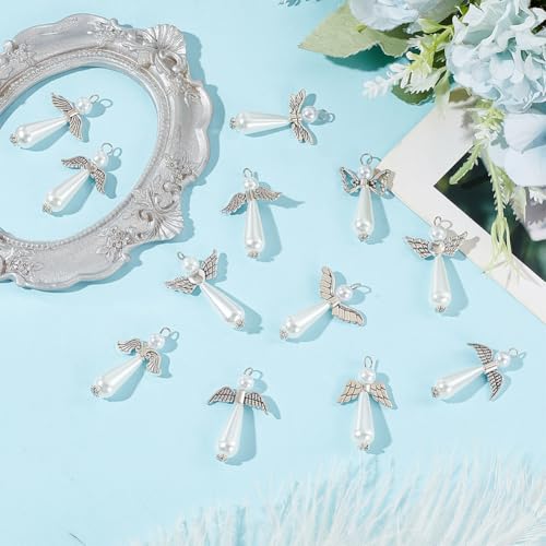 Pendentifs en forme d'aile d'ange 35mm pour création de bijoux et breloques DIY 10 styles