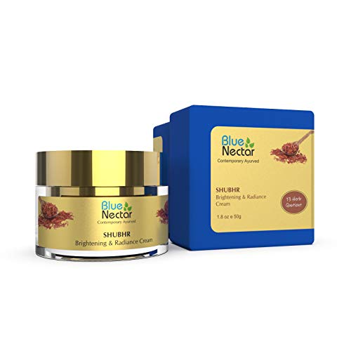 Blue Nectar Ayurvedic Brightening and Radiance Face Cream for Skin Glow with 13 Ayurvedic Herbs (Men, 50 g)