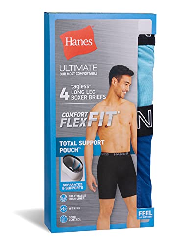 Hanes Men's Total Support Pouch Long Leg Boxer Brief3