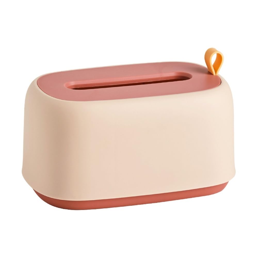 Tissue Holder Dispenser Tissue Box Pure Colour Acrylic for Home Hotel Room Desktop for Living Room(Pink)