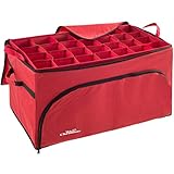 WeRChristmas Tiered Bauble Christmas Decoration Storage Bag, 72 Piece, Red, 76 x...