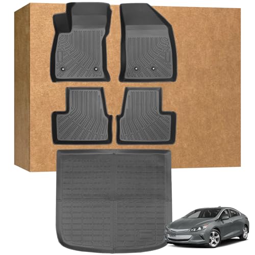 Floor Mats for Chevy/Chevrolet Volt PHEV 2016-2019, Heavy Duty TPE