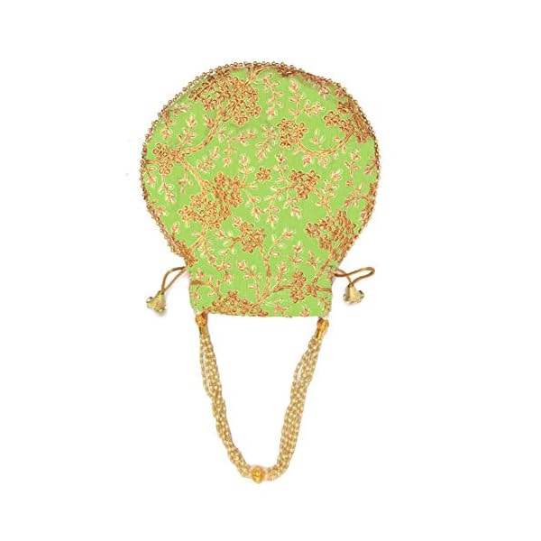Devik Decor Indian Ethnic Potli bag Ladies Handbag Purse for Bridal Party wedding and Gifting - Image 3