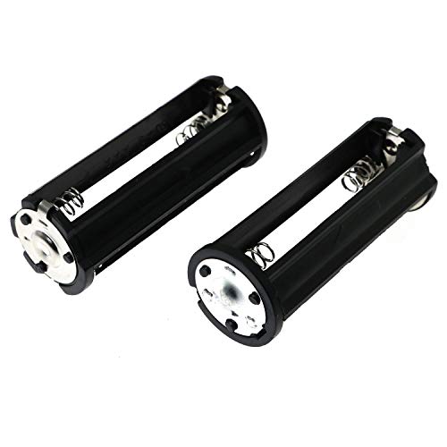 image for E-outstanding AAA Battery Holder 2PCS Black Cylindrical 3x1.5V AAA Pla