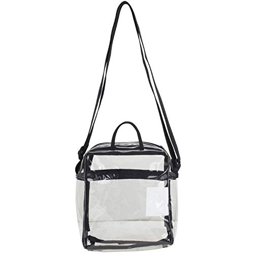 Eastsport Clear Stadium Crossbody Messenger Bag, 8.5 By 7.5 By 3 Inches - Black #TOP3