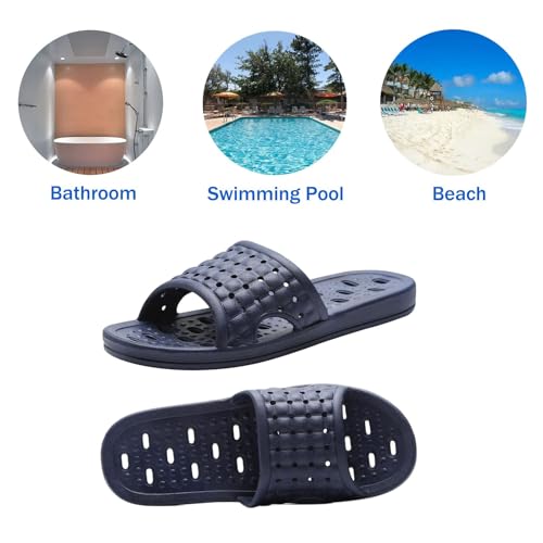 Quick Drying Shower Slippers non-slip Bathroom Slippers Drain Holes Shower Shoes for Women and Men Dorm pool gym4